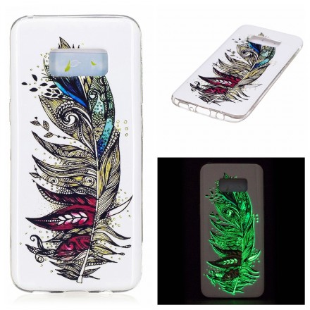 Coque Samsung Galaxy S8 Plumes Tribales Fluorescente