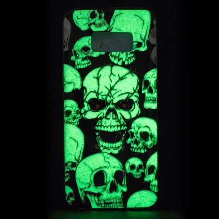 Coque Samsung Galaxy S8 Attention Têtes de Morts Fluorescente 