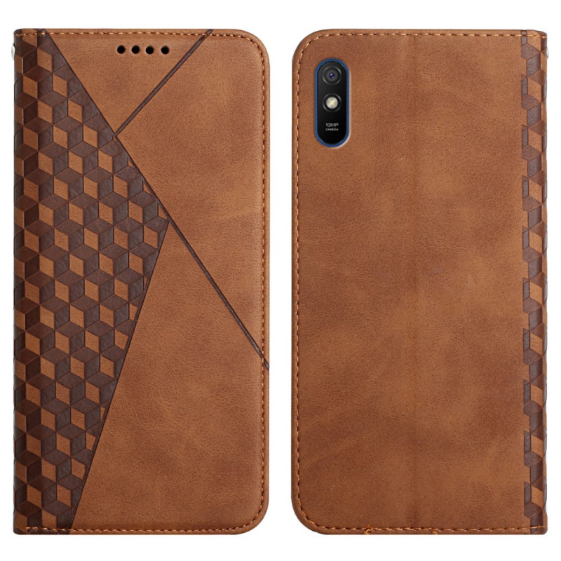 Flip Cover Xiaomi Redmi 9A Effet Cuir Géo