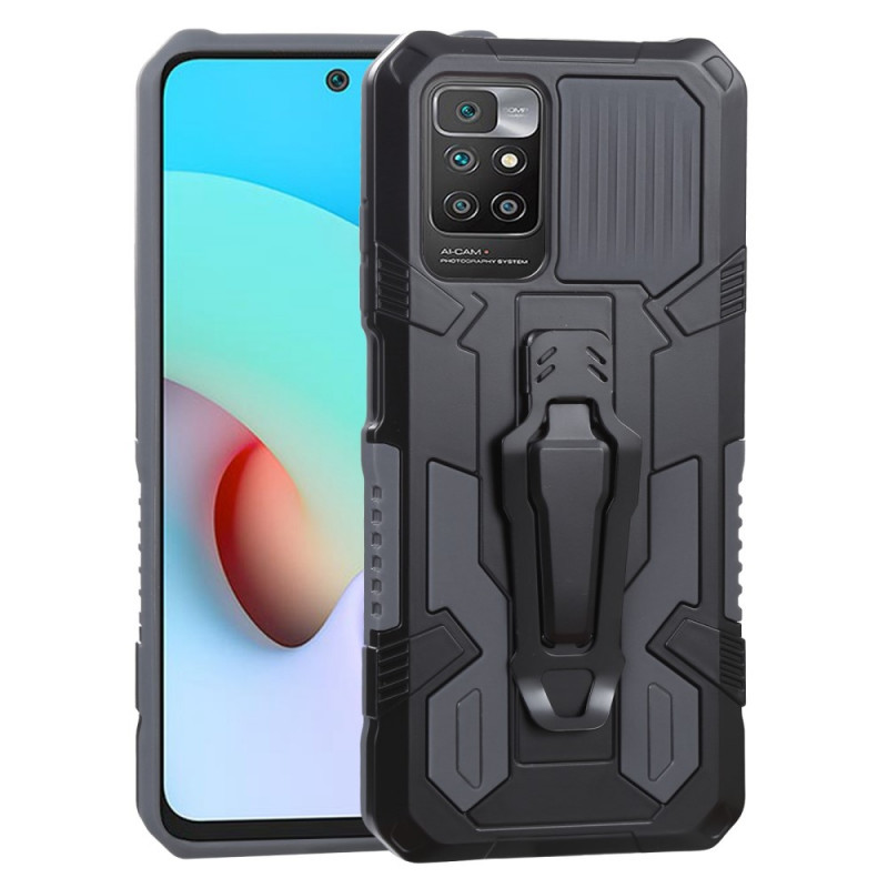 Coque Xiaomi Redmi 10 Robot Bicolore avec Pince Ceinture