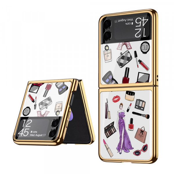 Coque Samsung Galaxy Z Flip 3 5G Verre Trempé Maquillage GKK