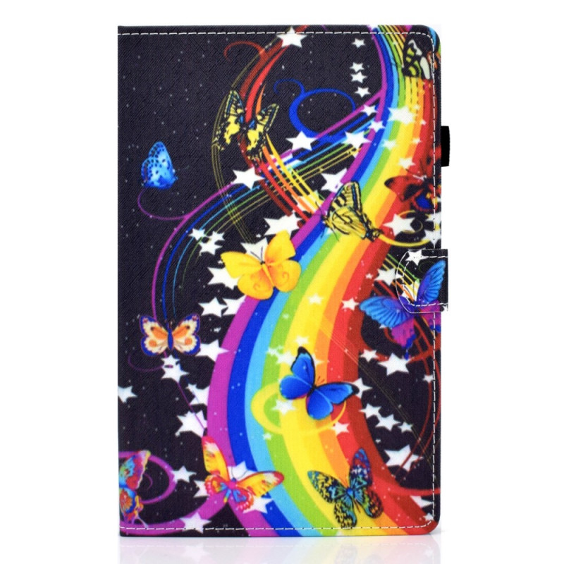 Housse Samsung Galaxy Tab A8 (2022) / (2021) Papillons Arc-en-Ciel