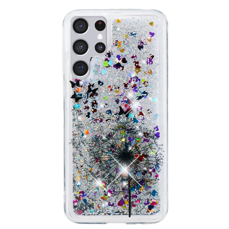 Coque Samsung Galaxy S22 Ultra 5G Pissenlits Paillettes