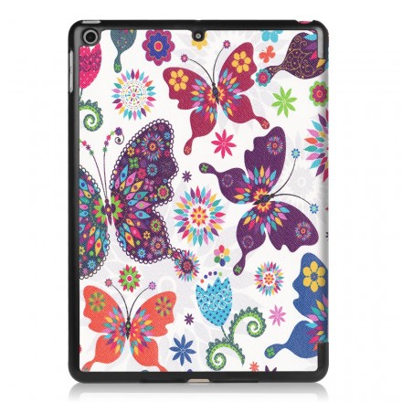 Housse iPad 9.7 2017 Papillons et Fleurs