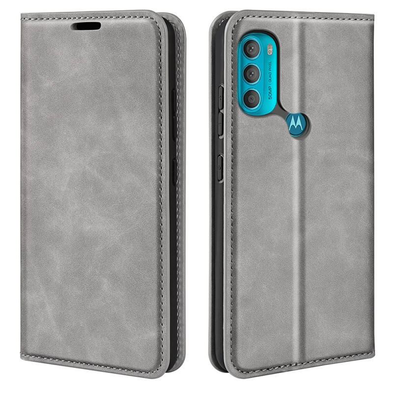 Flip Cover Moto G71 5G Effet Cuir Douceur Soie