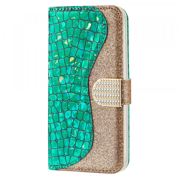 Housse Samsung Galaxy S22 Ultra 5G Croco Diamants