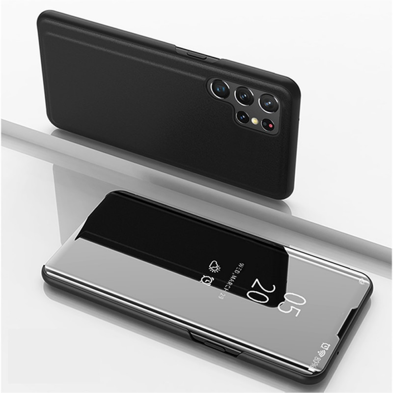 View Cover Samsung Galaxy S22 Ultra 5G Miroir et Simili Cuir