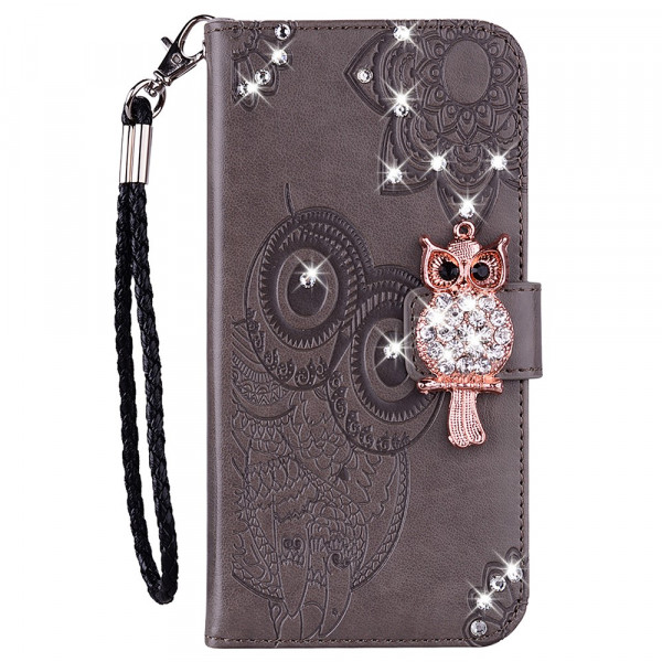 Housse Samsung Galaxy S22 Plus 5G Hibou Mandala et Breloque