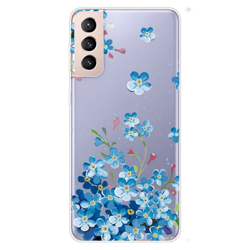 Coque Samsung Galaxy S22 5G Fleurs Bleues