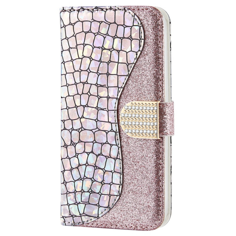 Housse Samsung Galaxy S22 5G Croco Diamants