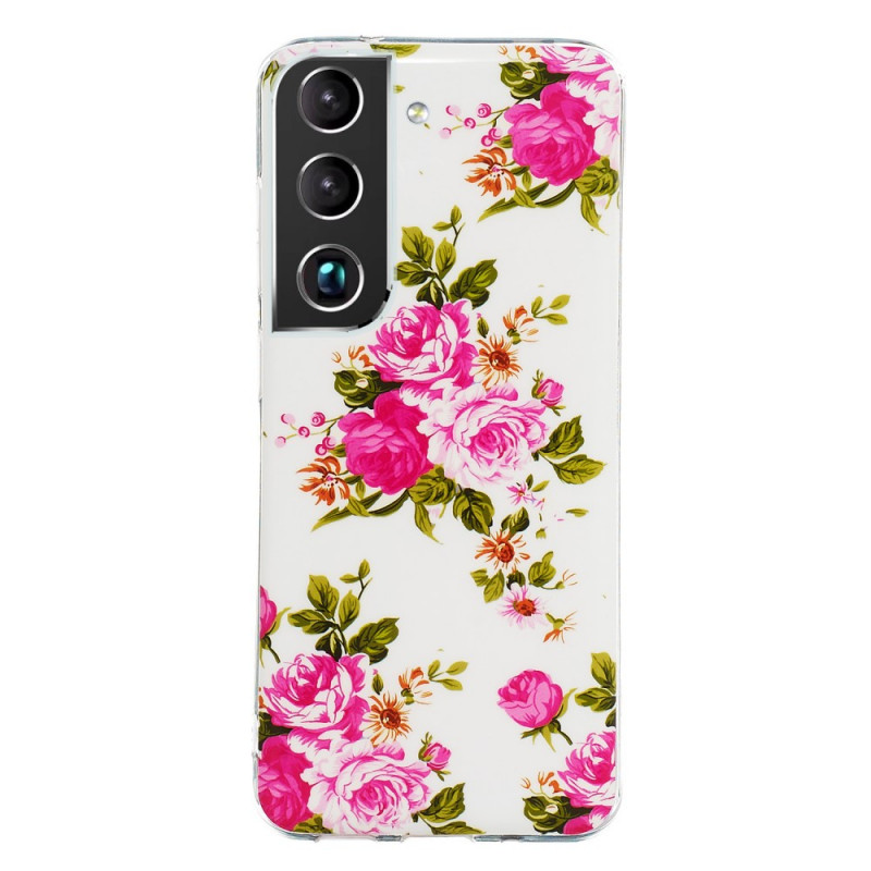 Coque Samsung Galaxy S22 5G Fleurs Liberty Fluorescente