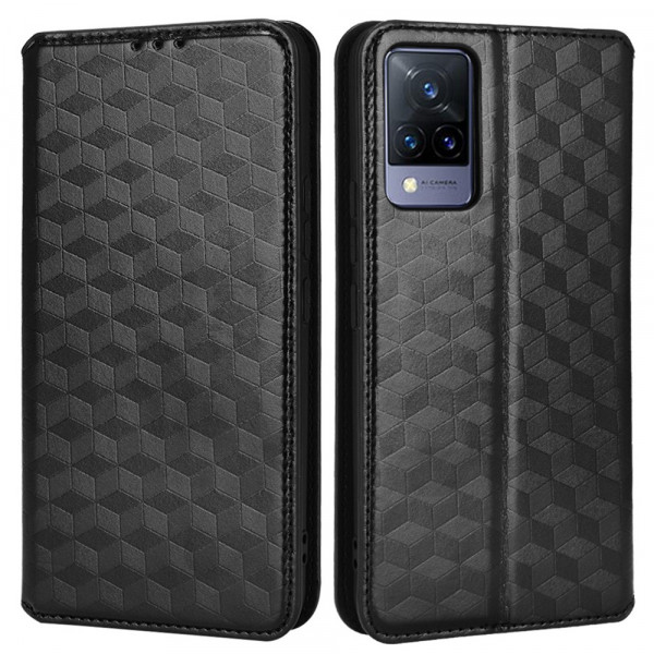 Flip Cover Vivo V21 5G Effet Cuir Diamant