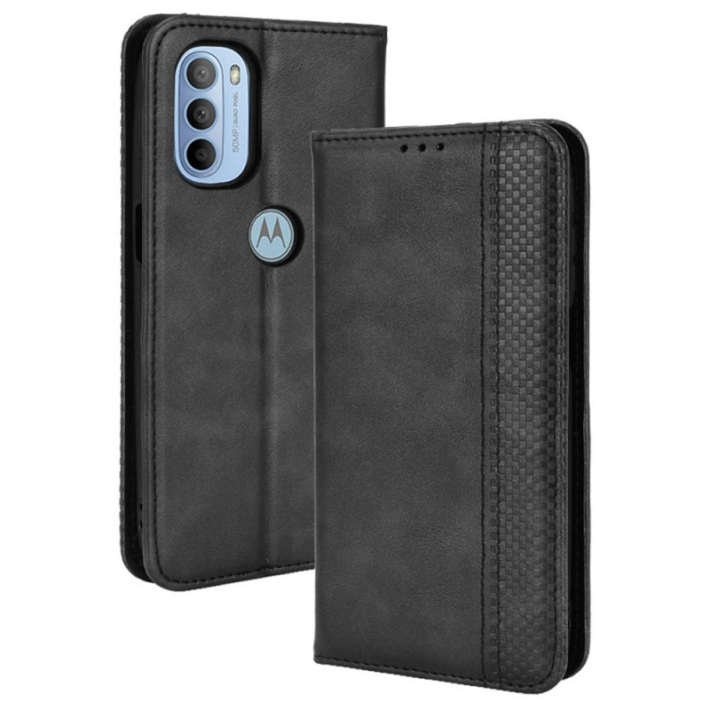 Flip Cover Moto G41 / G31 Effet Cuir Vintage Stylisé