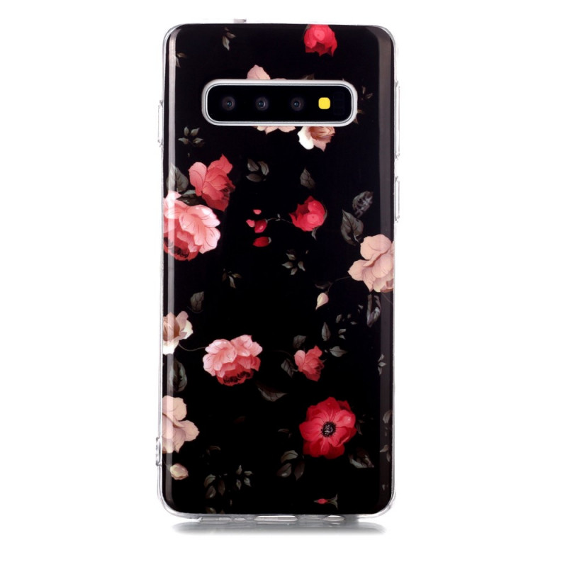 Coque Samsung Galaxy S10 Fleurs Liberty Fluorescente