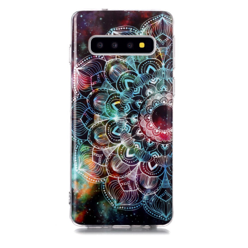 Coque Samsung Galaxy S10 Mandala Coloré Fluorescente