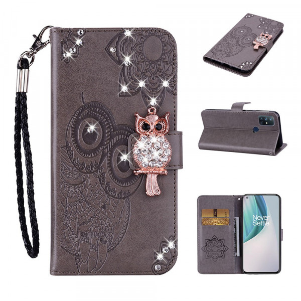 Housse OnePlus Nord N10 Hibou Mandala et Breloque