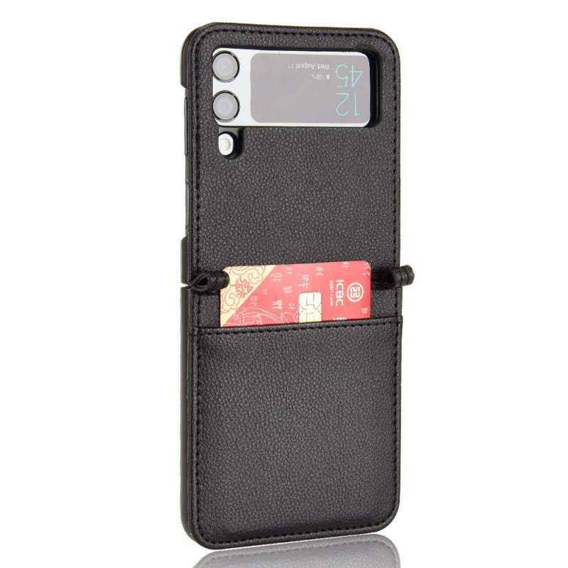 Coque Samsung Galaxy Z Flip 3 5G Style Cuir Litchi Porte-Carte