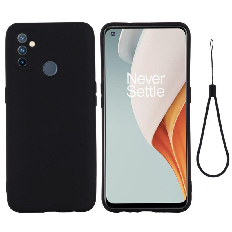 Coque OnePlus Nord N100 Silicone Liquide avec Lanière