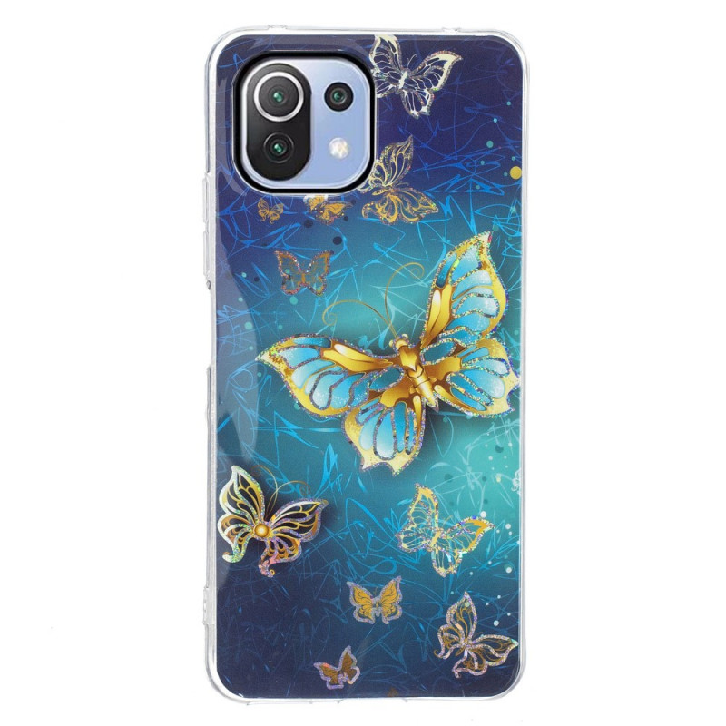 Coque Xiaomi 11 Lite 5G NE/Mi 11 Lite 4G/5G Papillons Dorés