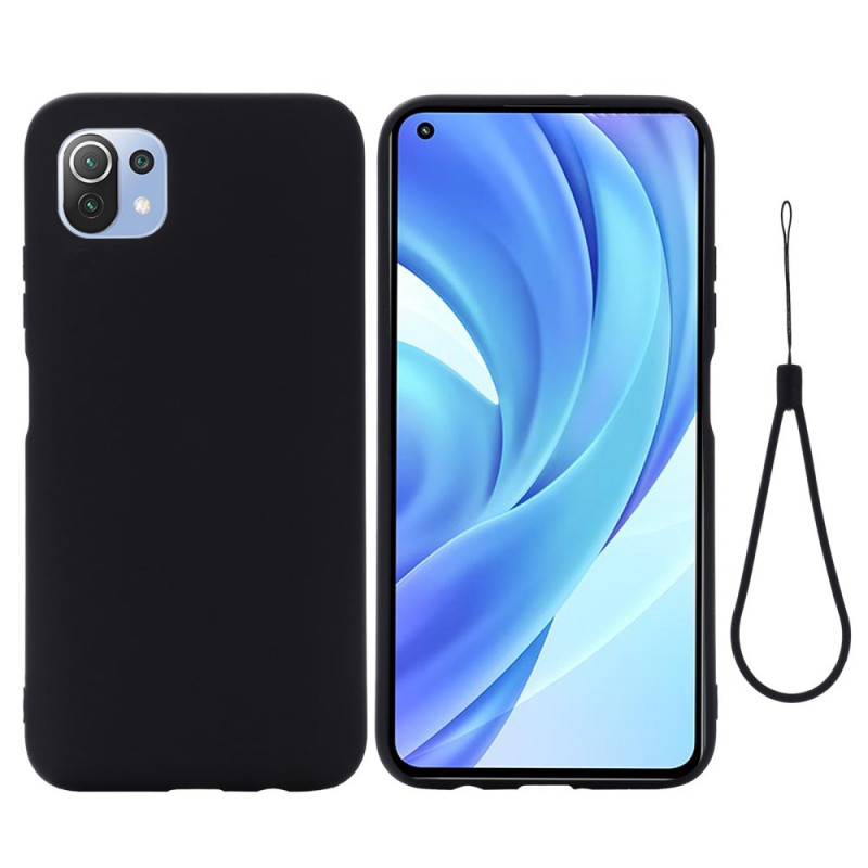 Coque Xiaomi 11 Lite 5G NE/Mi 11 Lite 4G/5G Silicone Liquide Avec Lanière