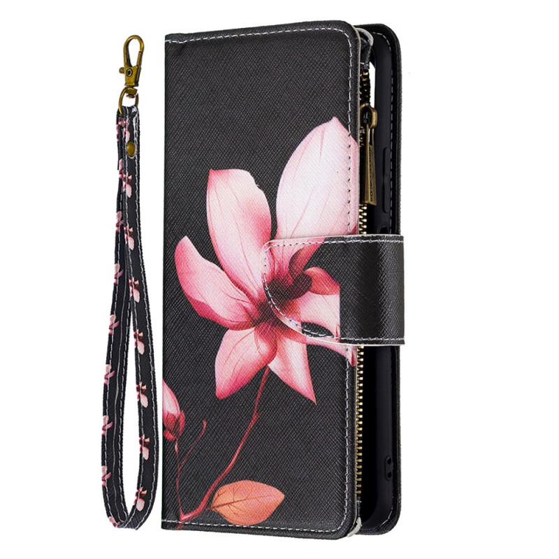 Housse Xiaomi 11 Lite 5G NE/Mi 11 Lite 4G/5G Poche Zippée Fleur Rose