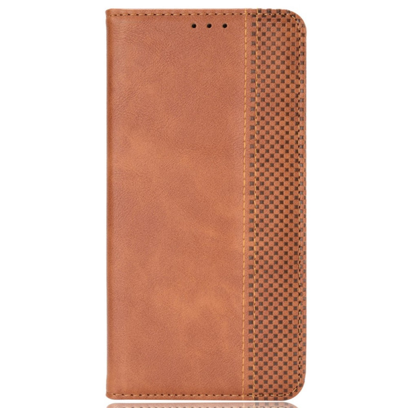 Flip Cover Oppo A76 / Realme 9i Effet Cuir Vintage Stylisé