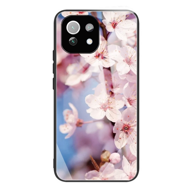 Coque Xiaomi 11 Lite 5G NE/Mi 11 Lite 4G/5G Verre Trempé Fleurs