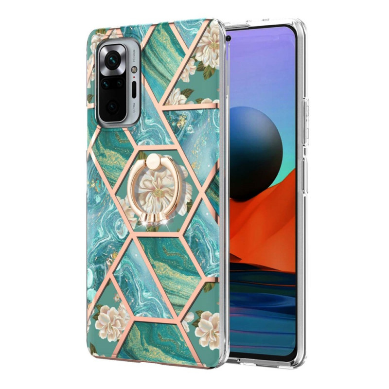 Coque Xiaomi Redmi Note 10 Pro Fleurs Anneau-Support