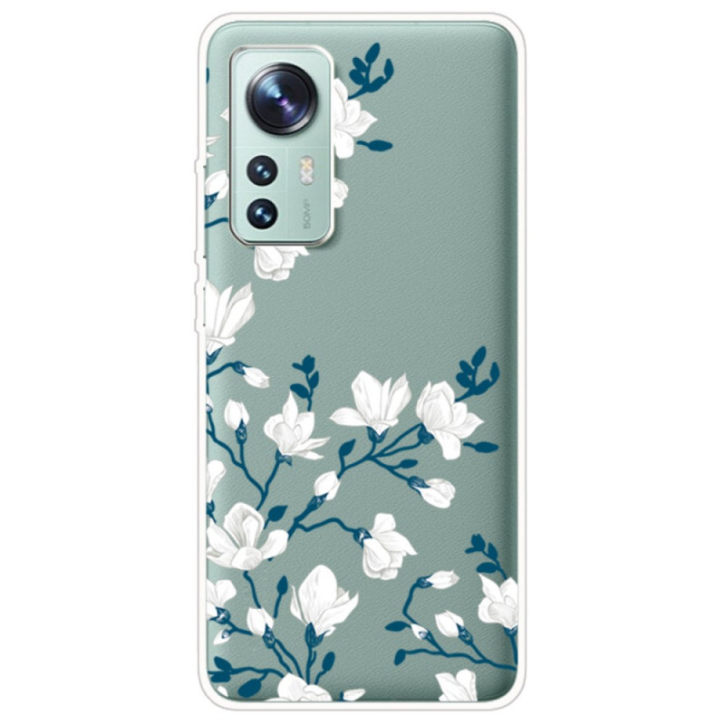 Coque Xiaomi 12 / 12X / 12S Fleurs Blanches