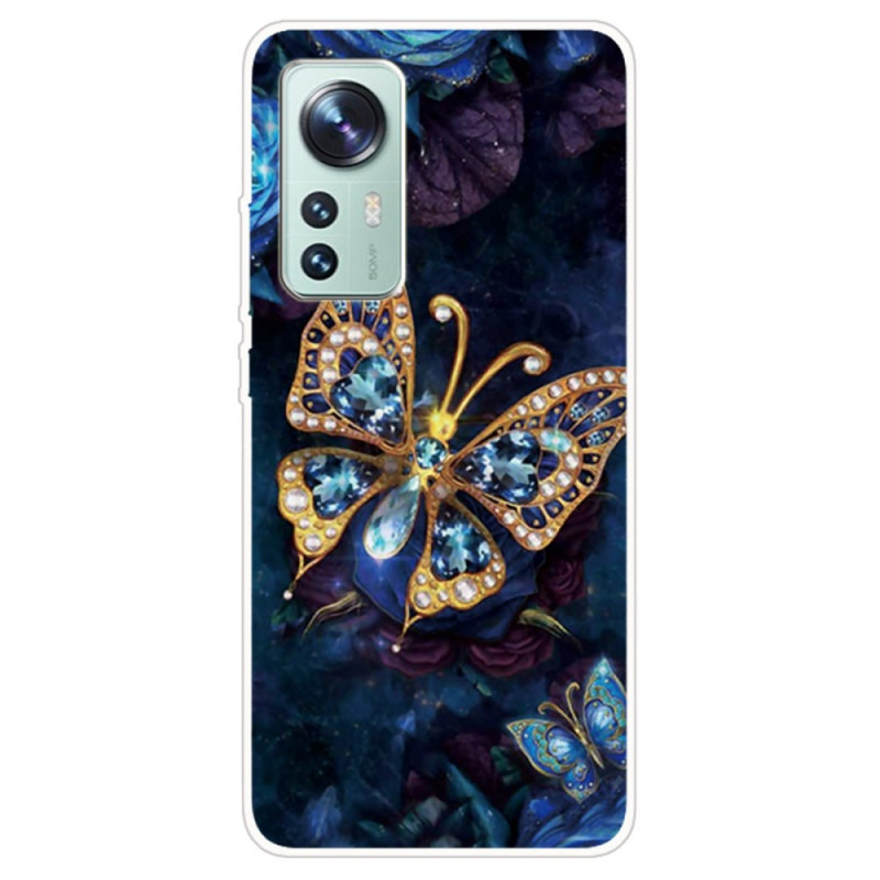 Coque Xiaomi 12 / 12X / 12S Silicone Papillon Enchanté