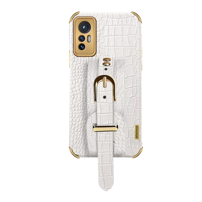 Coque Xiaomi 12 / 12X / 12S Style Crocodile avec Sangle Support