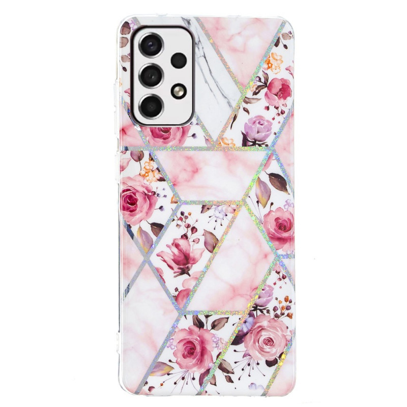 Coque Samsung Galaxy A53 5G Marbrée Fleurs