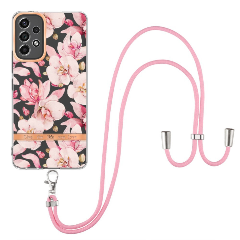 Coque Samsung Galaxy A53 5G à Cordon Florale