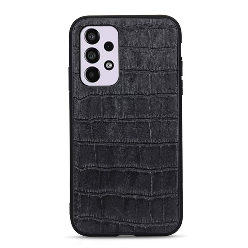 Coque Samsung Galaxy A33 5G Véritable Cuir Texture Crocodile