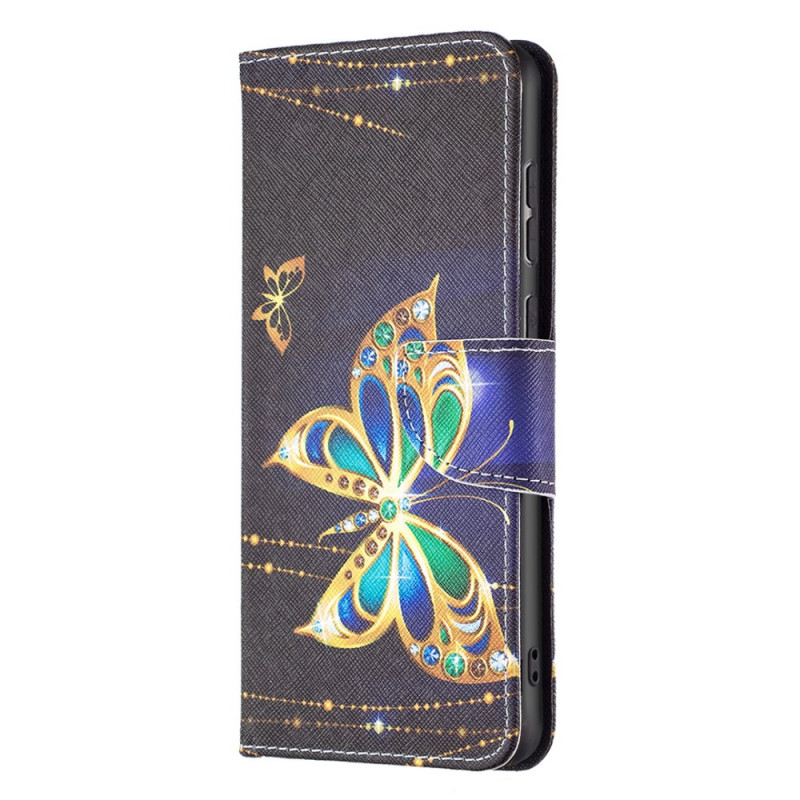 Housse Samsung Galaxy A33 5G Papillons Dorés