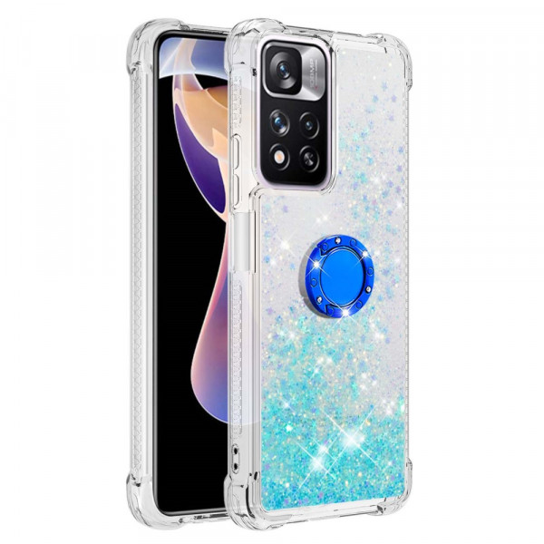 Coque Xiaomi Redmi Note 11 Pro Plus 5G Paillettes avec Anneau-Support