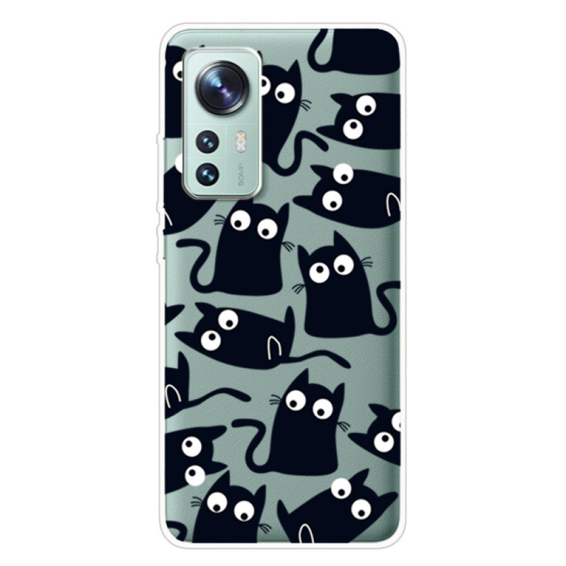 Coque Xiaomi 12 Pro Silicone Petits Chats