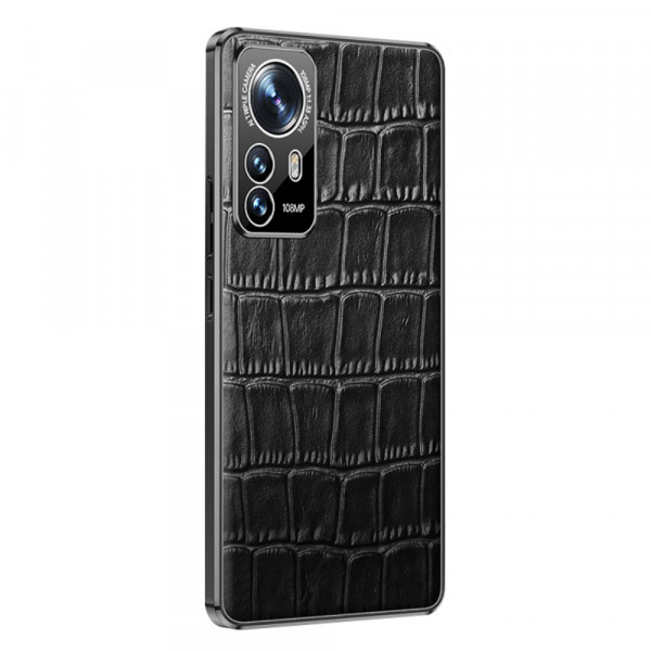 Coque Xiaomi 12 Pro Cuir Style Peau de Crocodile