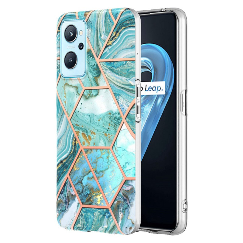 Coque Oppo A76 / Realme 9i Marbre Géométrique Flashy