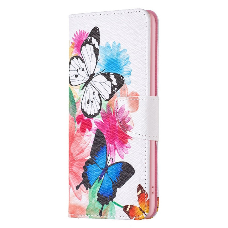 Housse Oppo Find X5 Pro Papillons Aquarelle