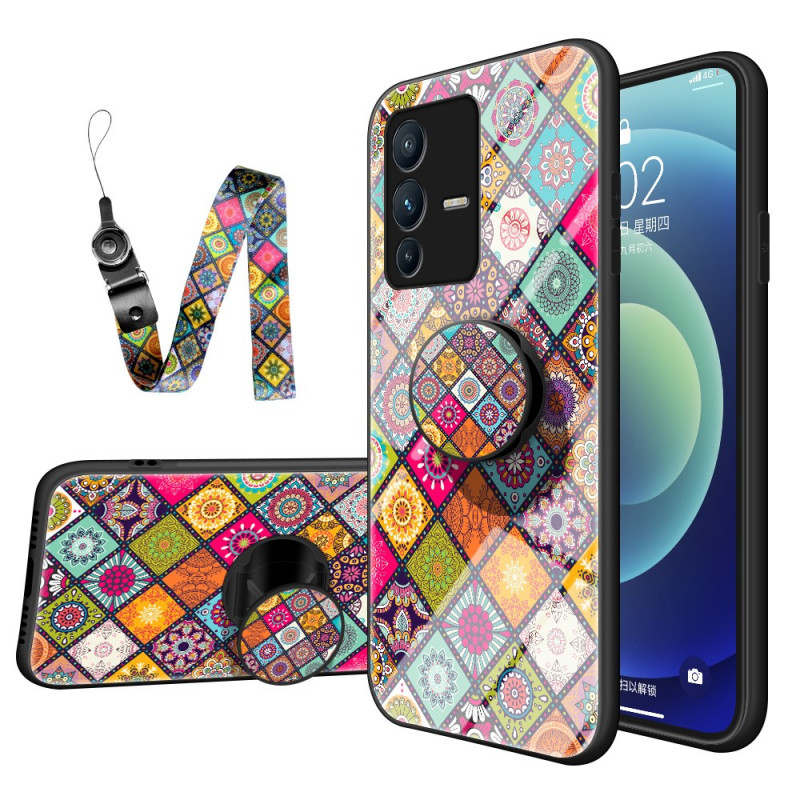 Coque Vivo V23 5G Support Magnétique Patchwork