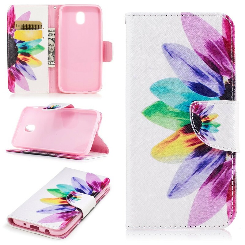 Housse Samsung Galaxy J3 2017 Fleur Aquarelle