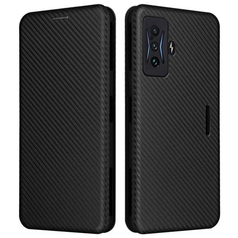 Flip Cover Poco F4 GT Fibre Carbone