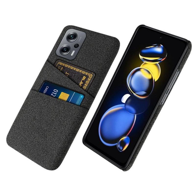 Coque Xiaomi Redmi Note 12T Pro/Poco X4 GT Tissu Porte-Cartes