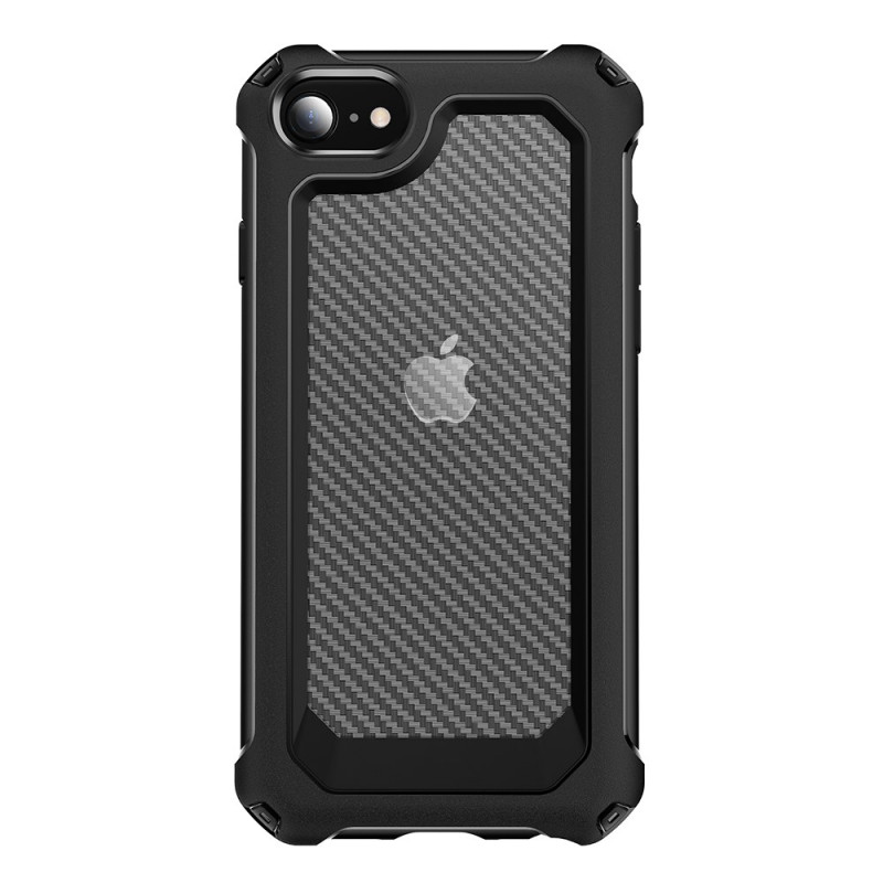 Coque iPhone SE 3 / SE 2 / 8 / 7 Hybride Fibre Carbone