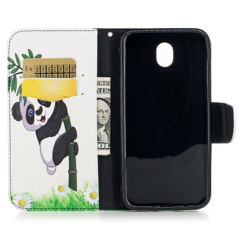 Housse Samsung Galaxy J7 2017 Panda Sur Le Bambou