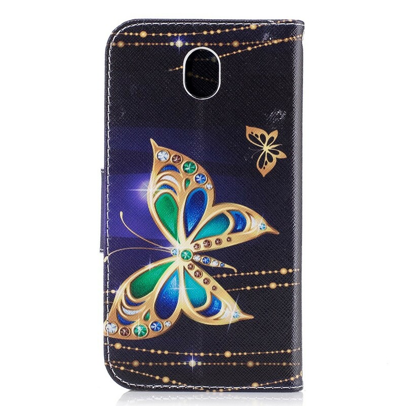 Housse Samsung Galaxy J7 2017 Papillon Magique