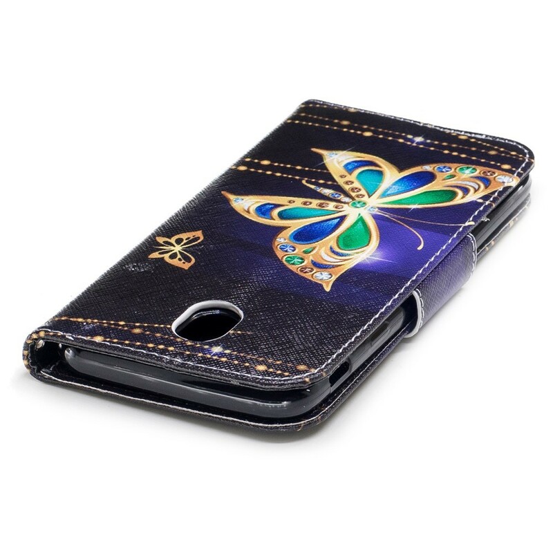 Housse Samsung Galaxy J7 2017 Papillon Magique