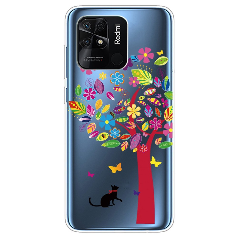 Coque Xiaomi Redmi 10C Transparente Arbre Coloré