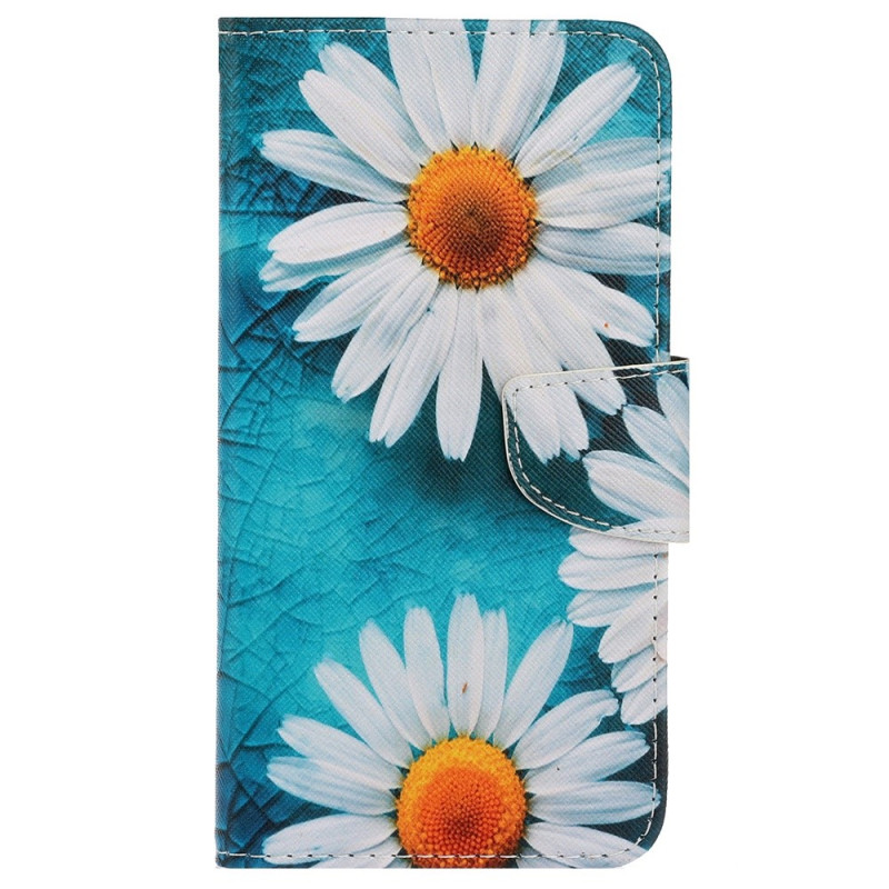 Housse Xiaomi Redmi 10C Marguerites à Lanière